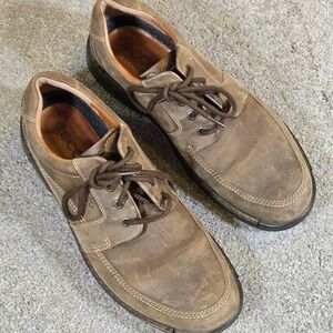 ECCO Men's Fusion Tie Oxford Cocoa Brown Leather Size 46 (12 US)